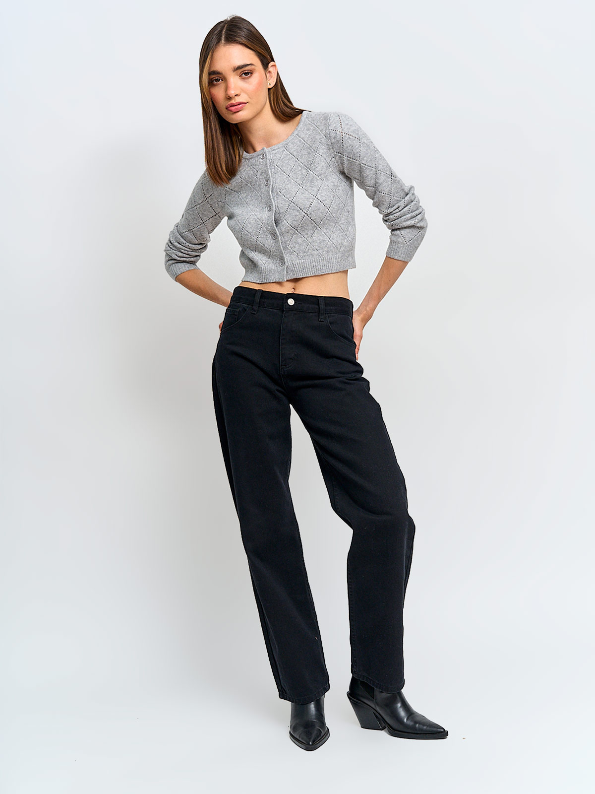 CARDIGAN MUJER INDEX CALADO BOTONES - 4