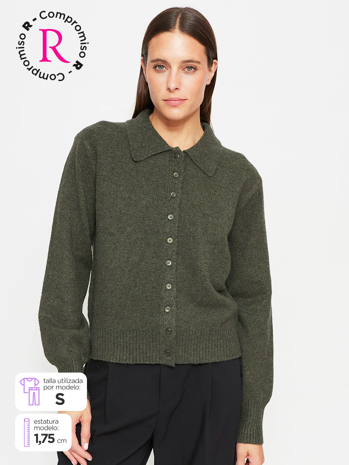 SWEATER MUJER MARQUIS CUELLO POLO BOTONES - 1