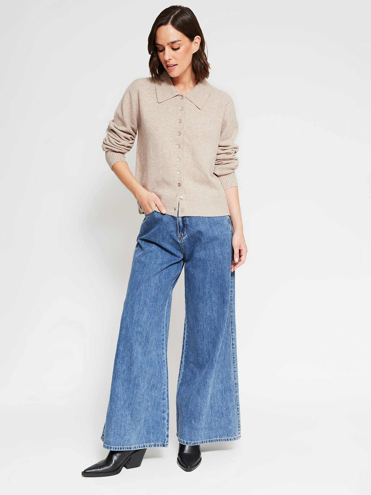 SWEATER MUJER MARQUIS CUELLO POLO BOTONES - 4