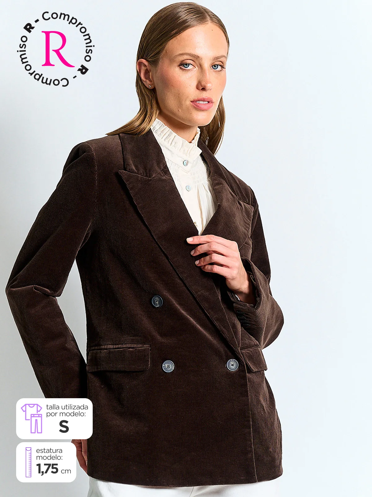 BLAZER MUJER MARQUIS ALGODÓN COTELÉ - 1