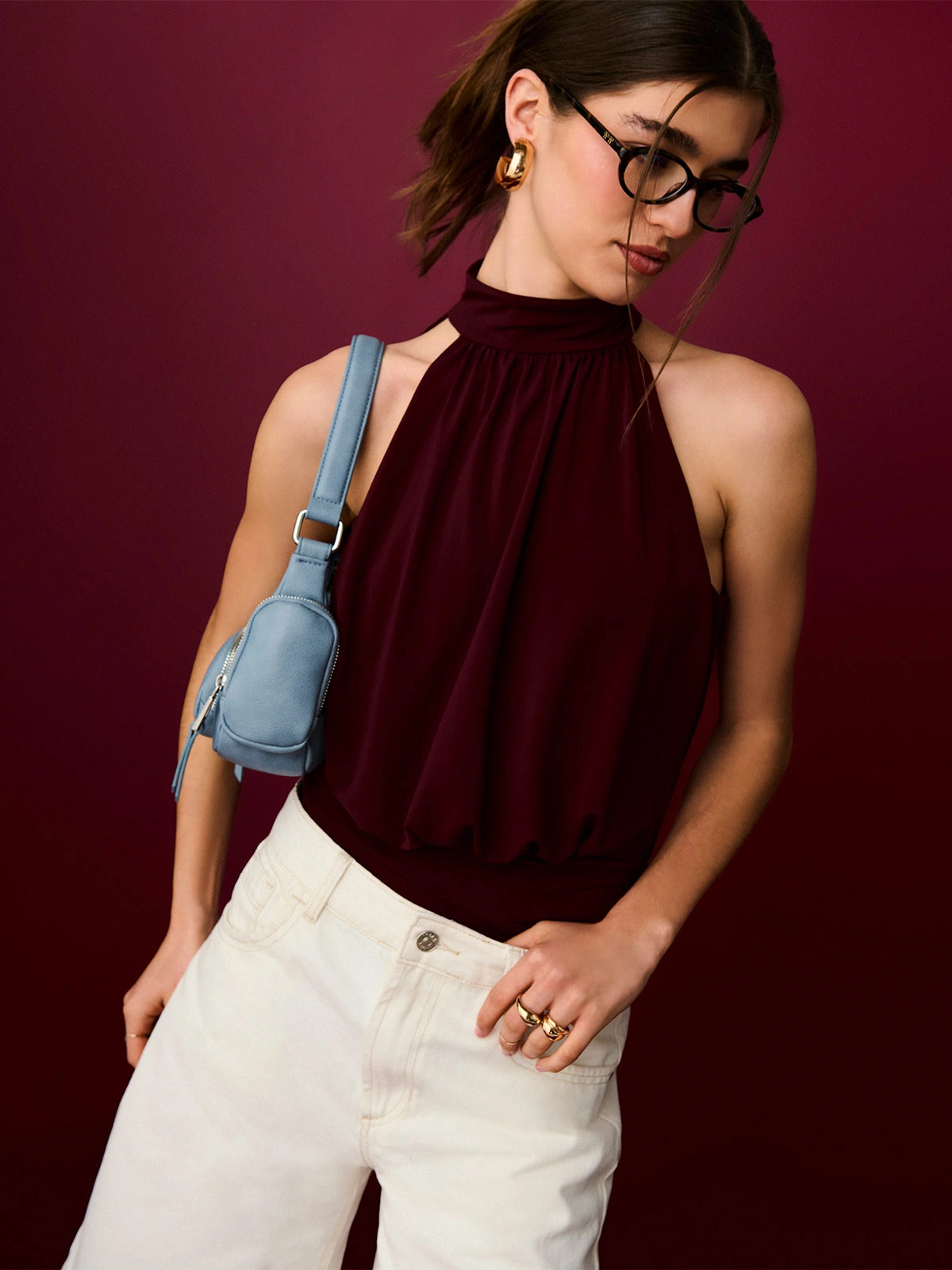 POLERA MUJER INDEX SIN MANGAS HALTER - 2