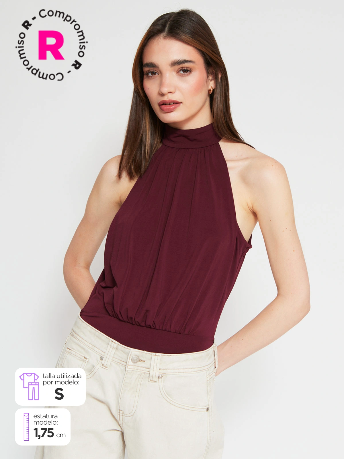 POLERA MUJER INDEX SIN MANGAS HALTER - 3