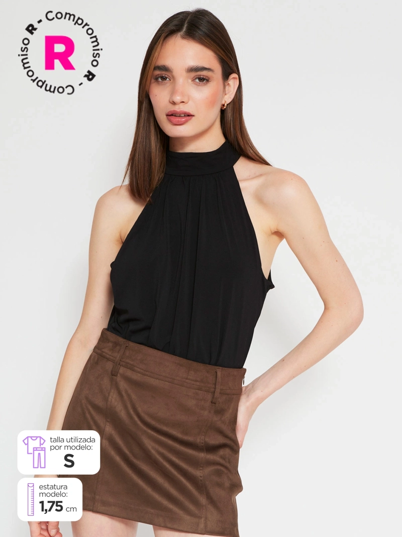 POLERA MUJER INDEX SIN MANGAS HALTER - 1
