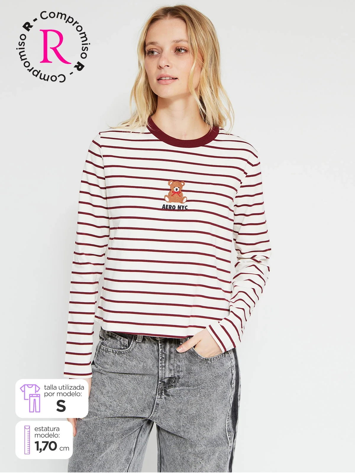 POLERA MUJER AEROPOSTALE ALGODÓN  - 1