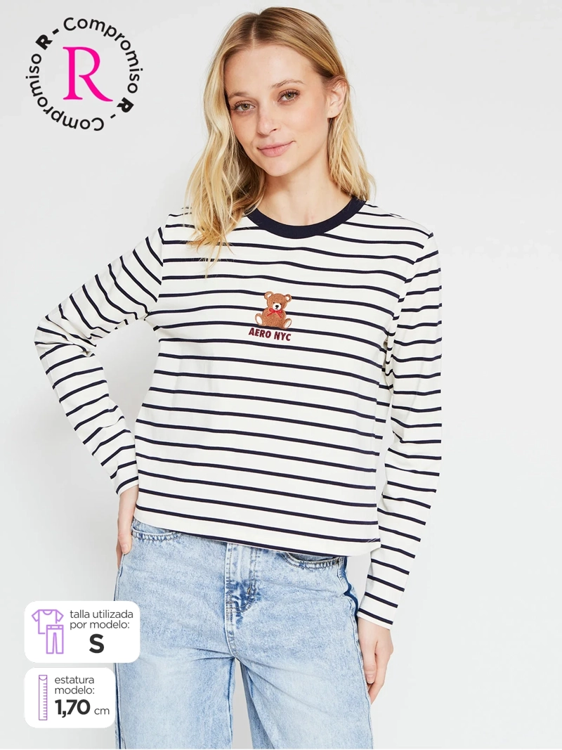 POLERA MUJER AEROPOSTALE ALGODÓN  - 1