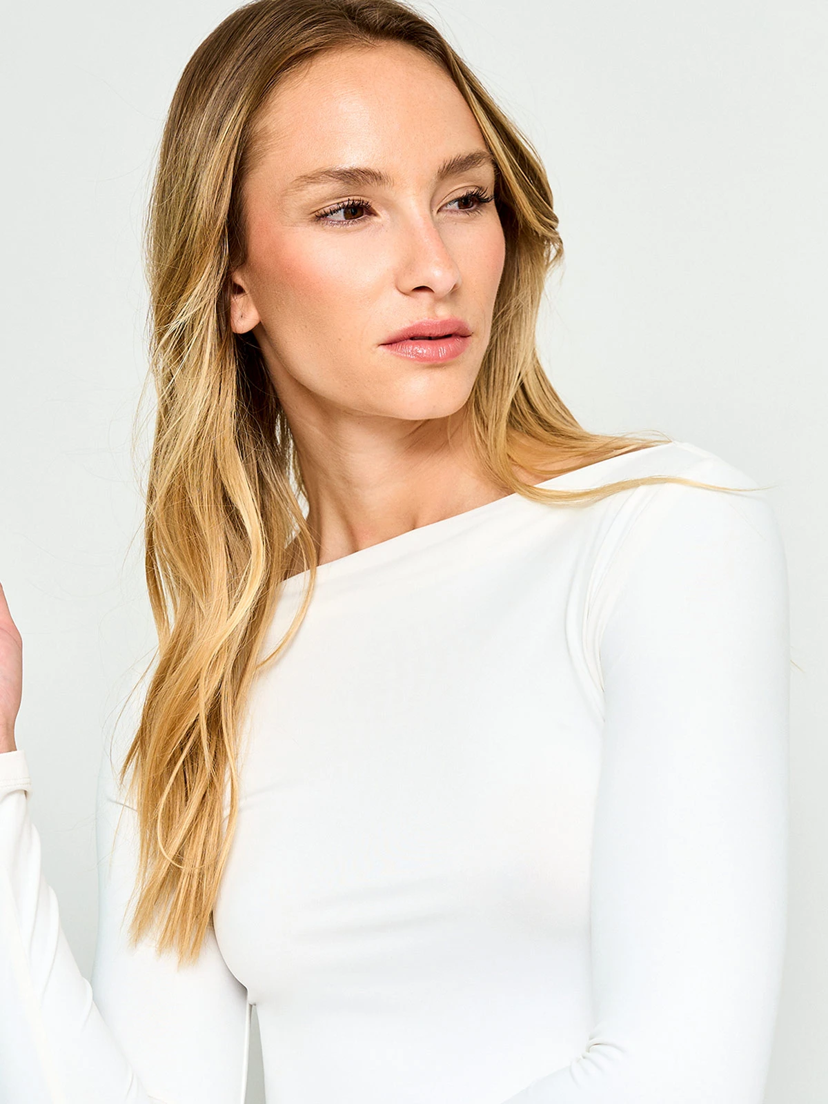 POLERA MUJER INDEX ESCOTE ASIMÉTRICO MANGA LARGA - 3