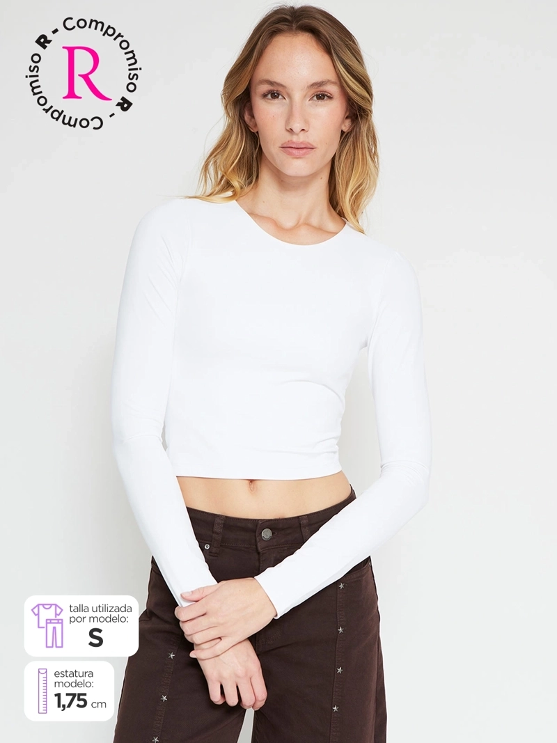 POLERA MUJER INDEX MANGA LARGA BÁSICA - 1
