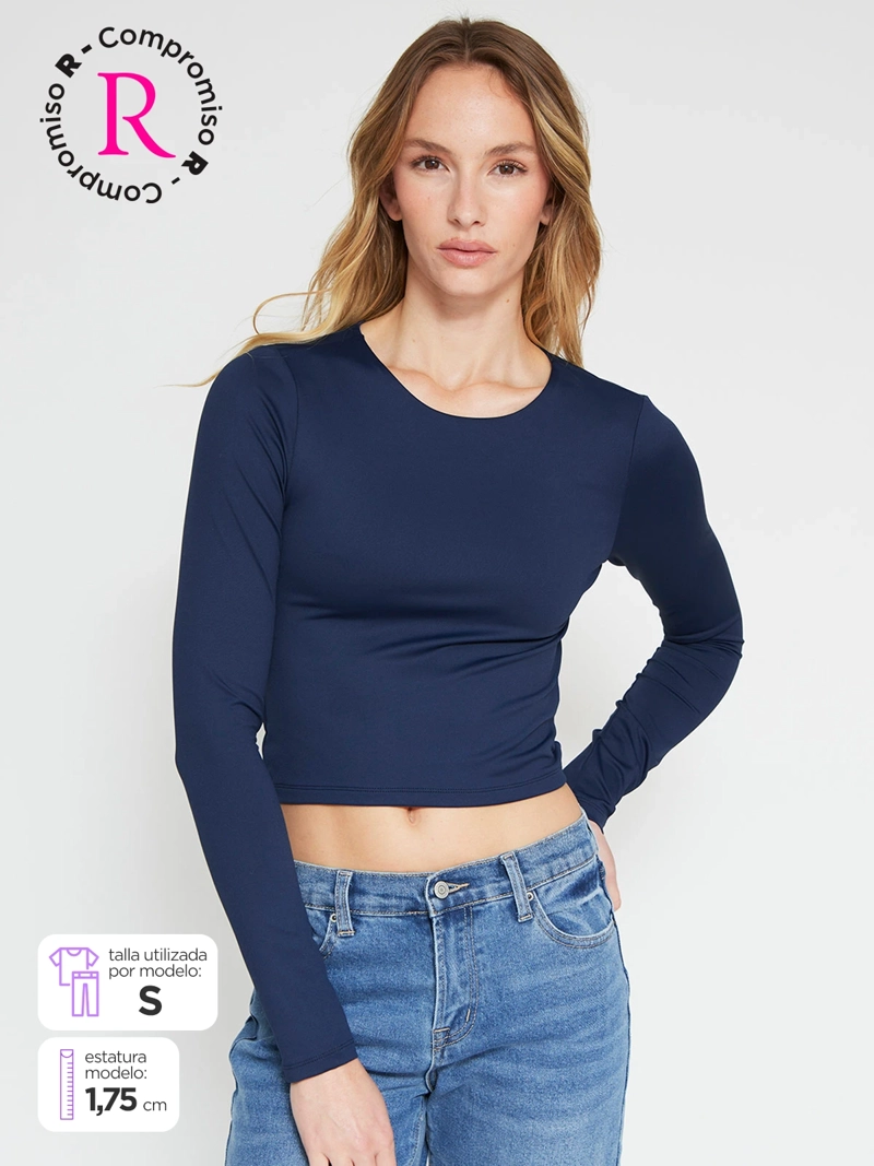 POLERA MUJER INDEX MANGA LARGA BÁSICA - 1