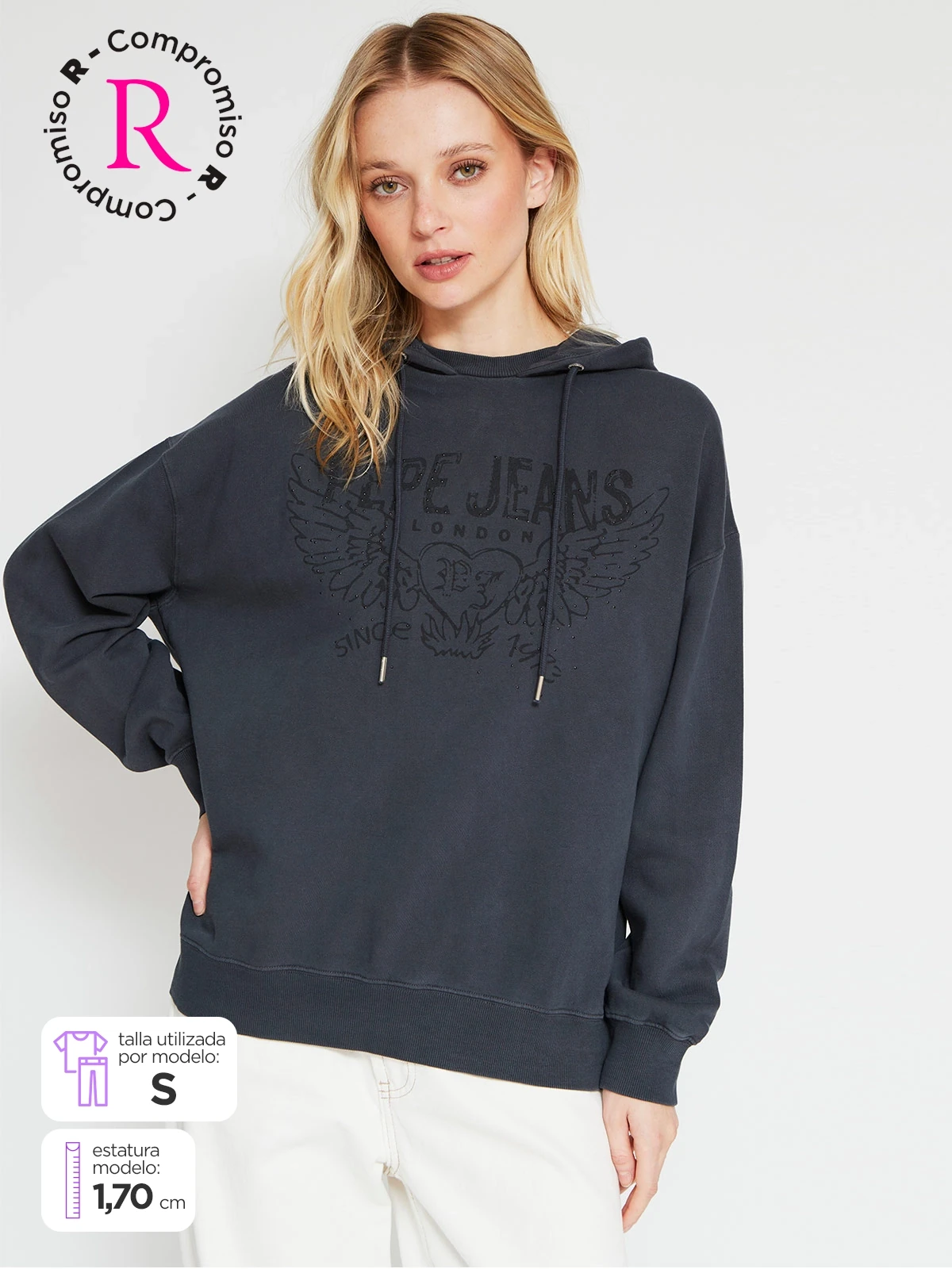 POLERÓN MUJER PEPE JEANS ALGODÓN TACHAS - 1