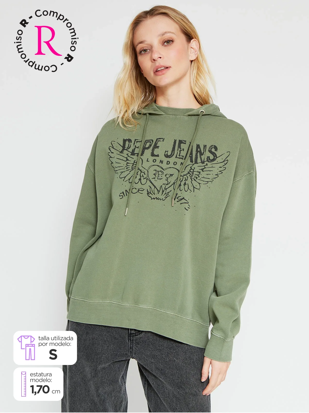 POLERÓN MUJER PEPE JEANS ALGODÓN TACHAS - 1