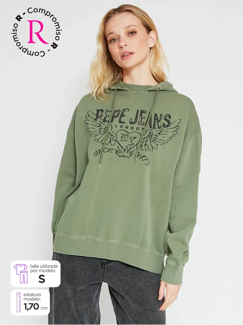 POLERÓN MUJER PEPE JEANS ALGODÓN TACHAS - 1