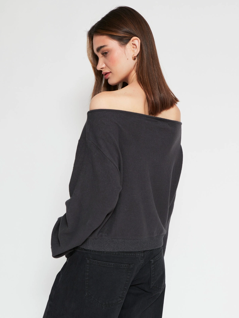 SWEATER MUJER INDEX ALGODÓN MANGA LARGA ASIMÉTRICO TACHAS - 2