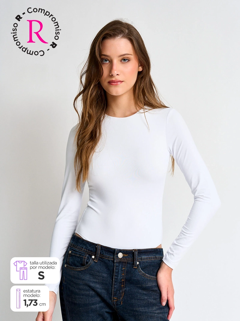 BODY MUJER INDEX MANGA LARGA BÁSICO - 1