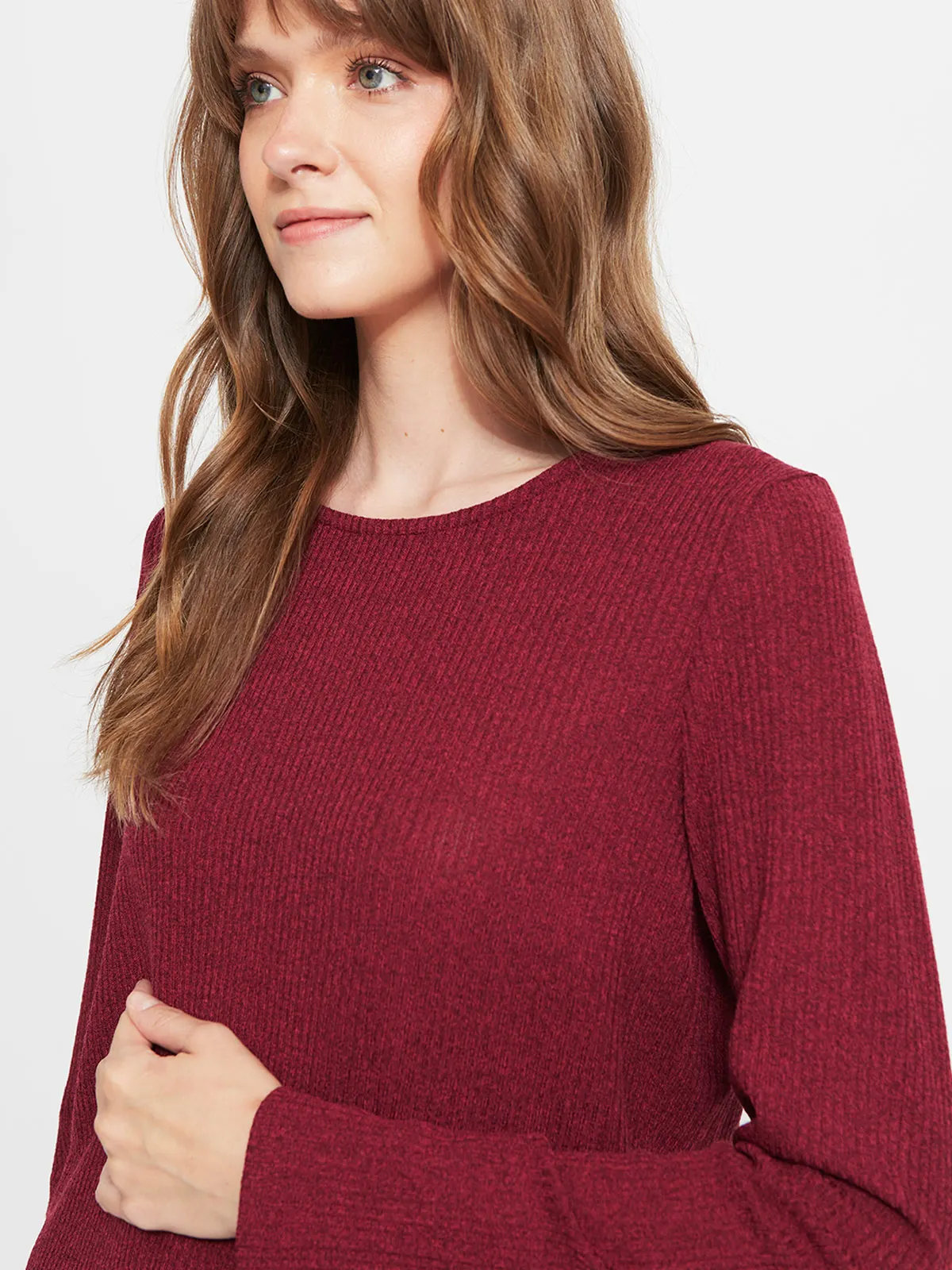 POLERA MUJER AZIZ MANGA LARGA BÁSICA - 3