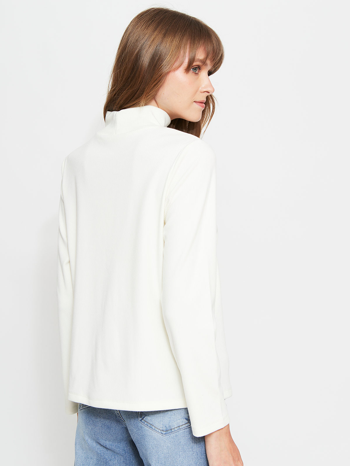 POLERA MUJER AZIZ MANGA LARGA BÁSICA - 2