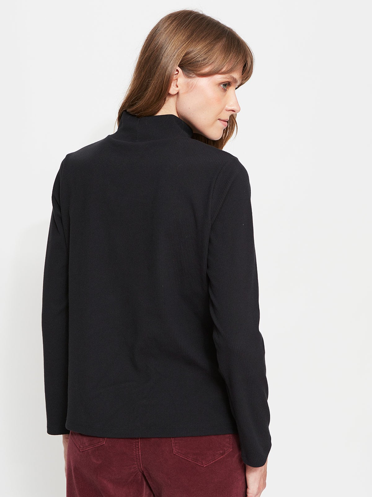 POLERA MUJER AZIZ MANGA LARGA BÁSICA - 2