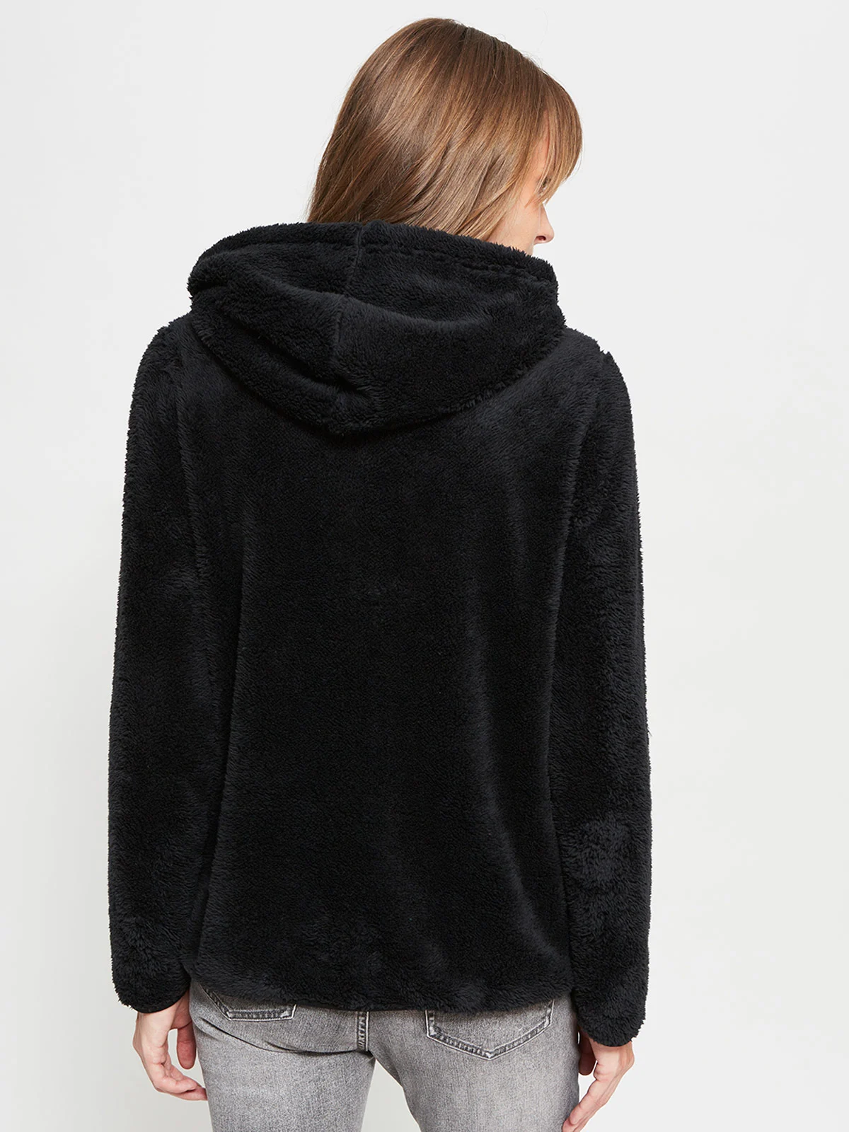 POLERÓN MUJER AZIZ MANGA LARGA SHERPA GORRO - 2