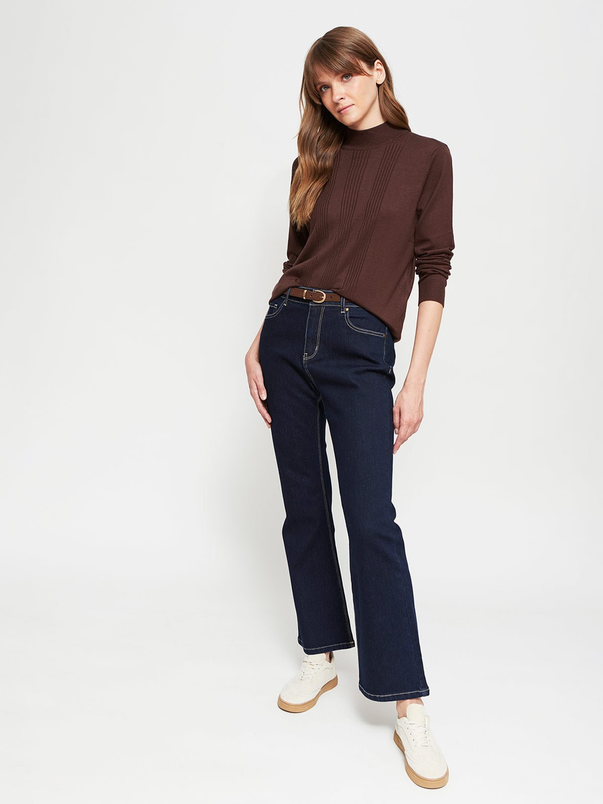 SWEATER MUJER AZIZ CUELLO MOCK BÁSICO - 4