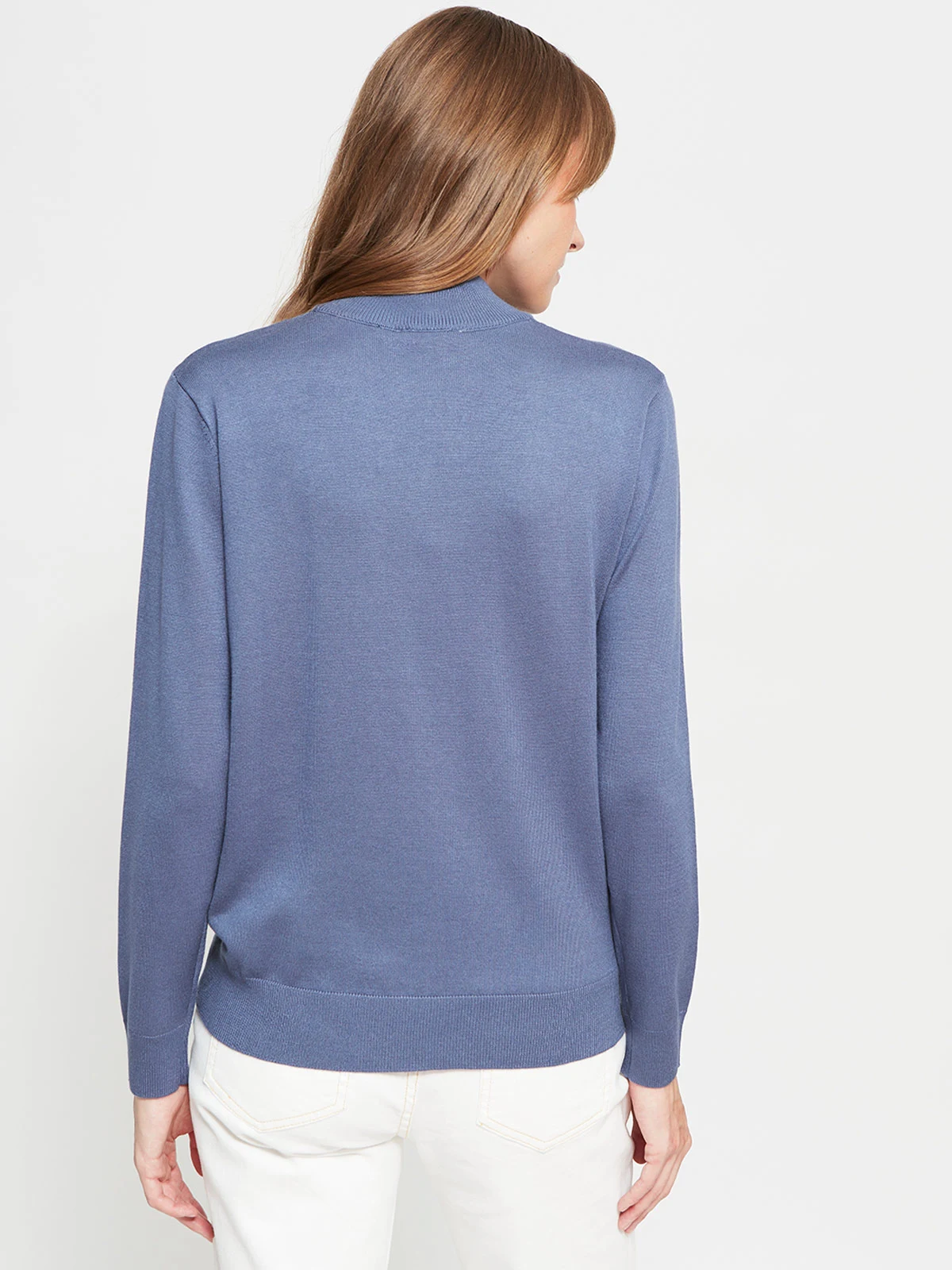 SWEATER MUJER AZIZ CUELLO MOCK BÁSICO - 2