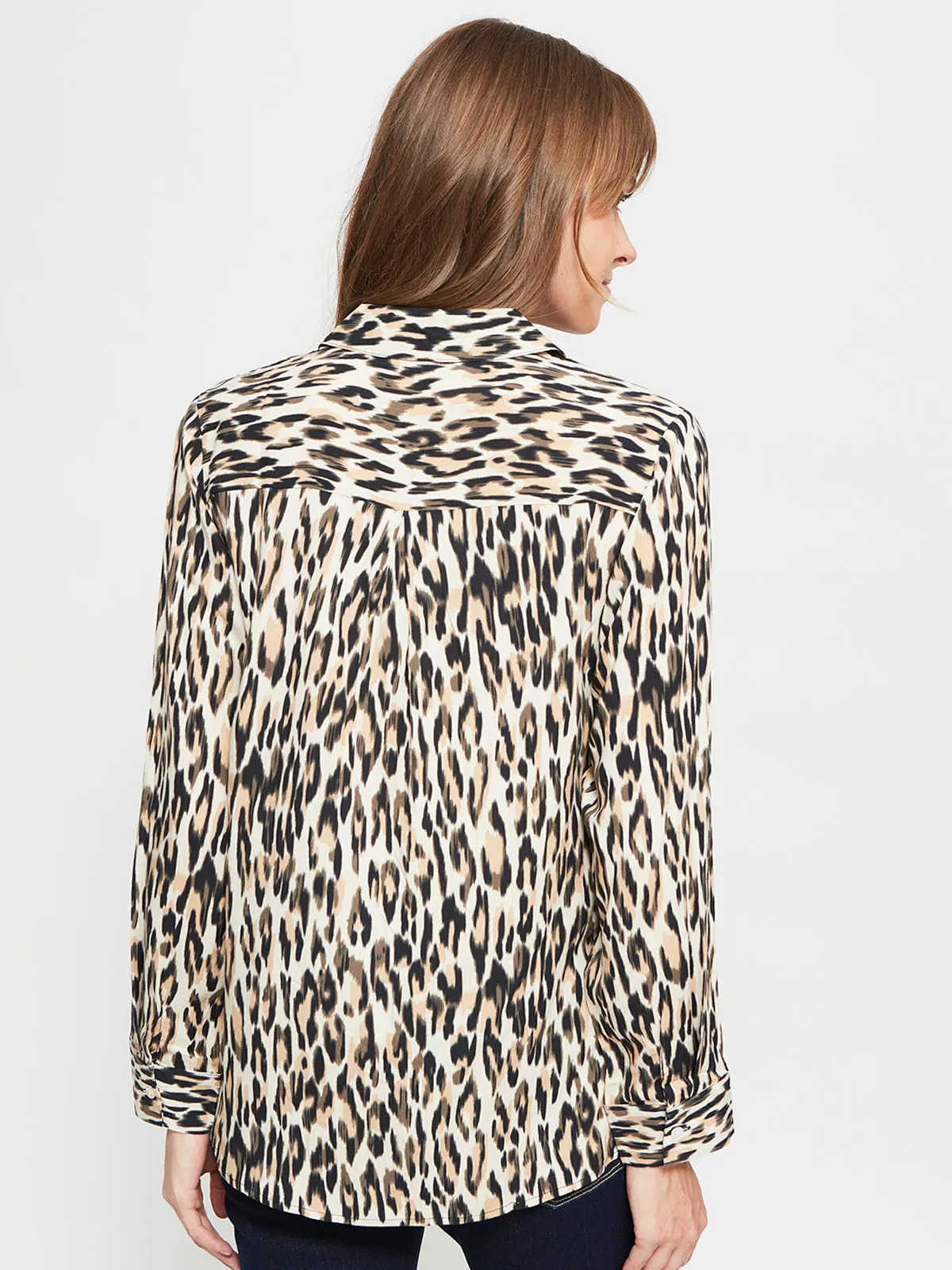 BLUSA MUJER AZIZ MANGA LARGA PRINT VUELOS - 2