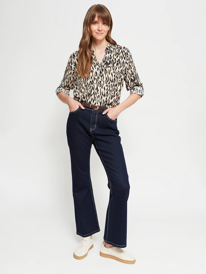 BLUSA MUJER AZIZ MANGA LARGA PRINT VUELOS - 4
