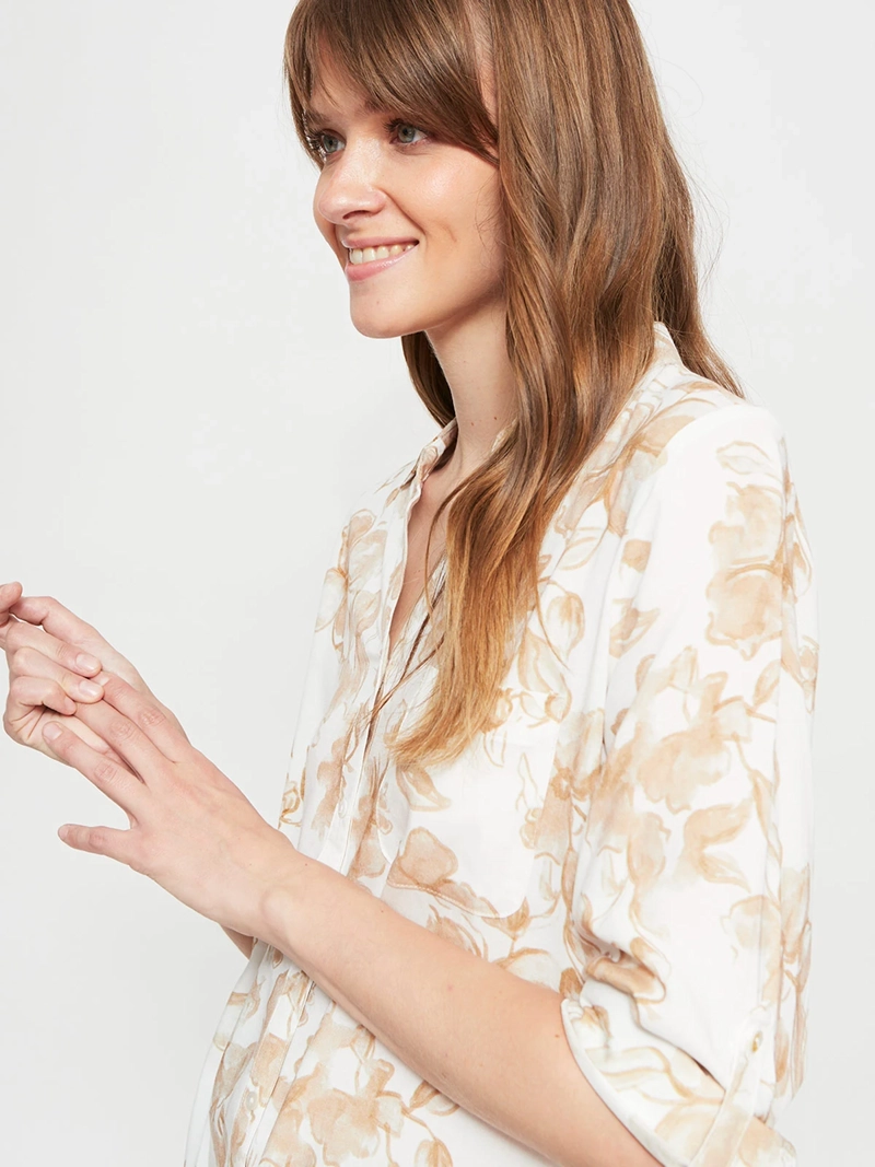 BLUSA MUJER AZIZ MANGA LARGA PRINT VUELOS - 3