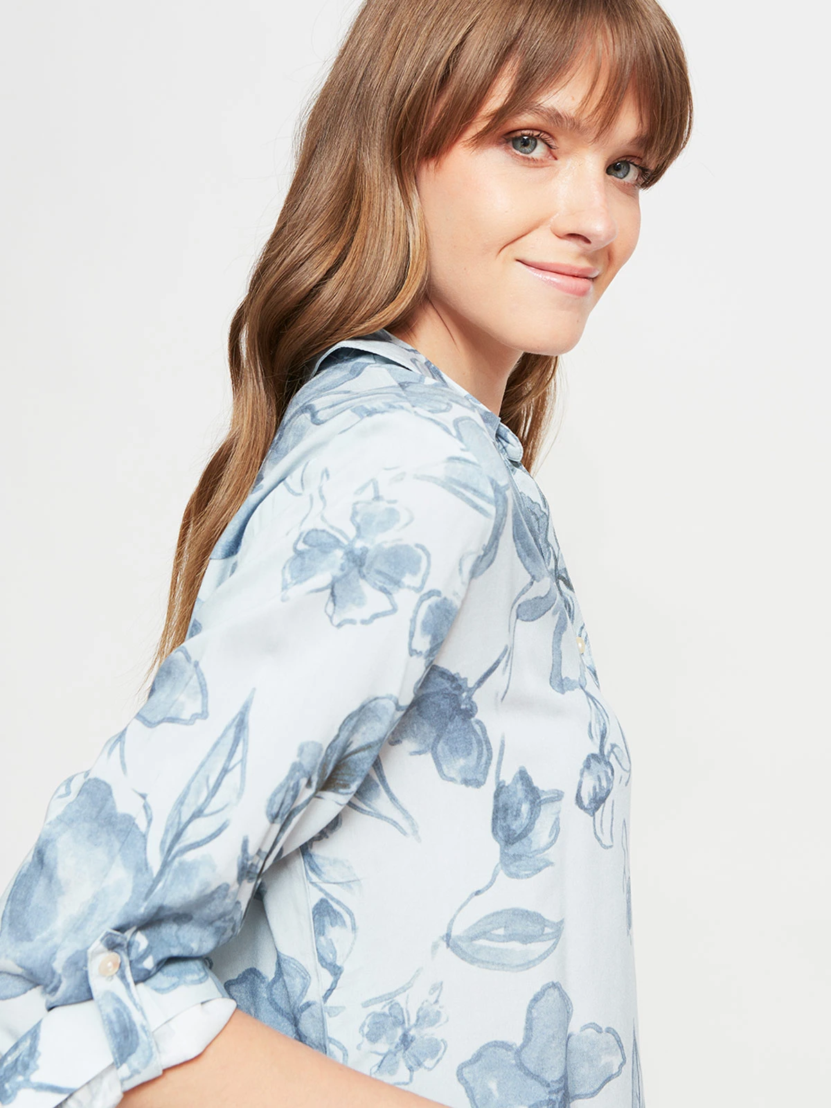 BLUSA MUJER AZIZ MANGA LARGA PRINT VUELOS - 3