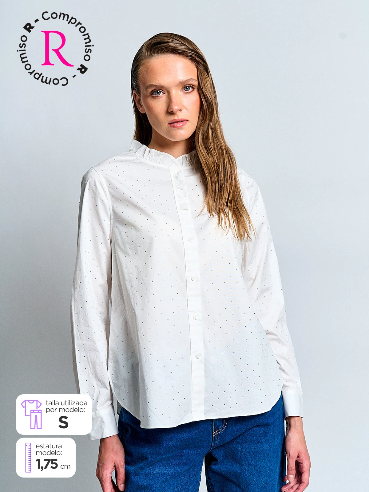 BLUSA MUJER MARQUIS ALGODÓN BRILLOS - 1