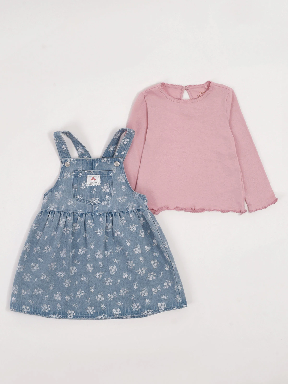 CONJUNTO NIÑA BABY HARVEST JARDINERA Y POLERA - 3