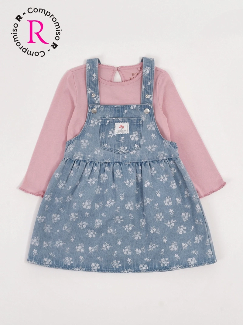 CONJUNTO NIÑA BABY HARVEST JARDINERA Y POLERA - 1