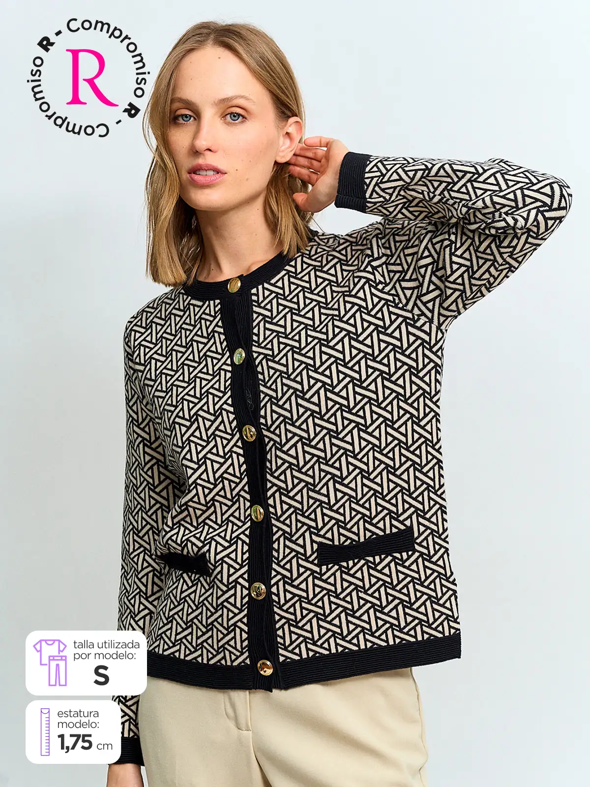 CARDIGAN MUJER CACHAREL BOTONES - 1