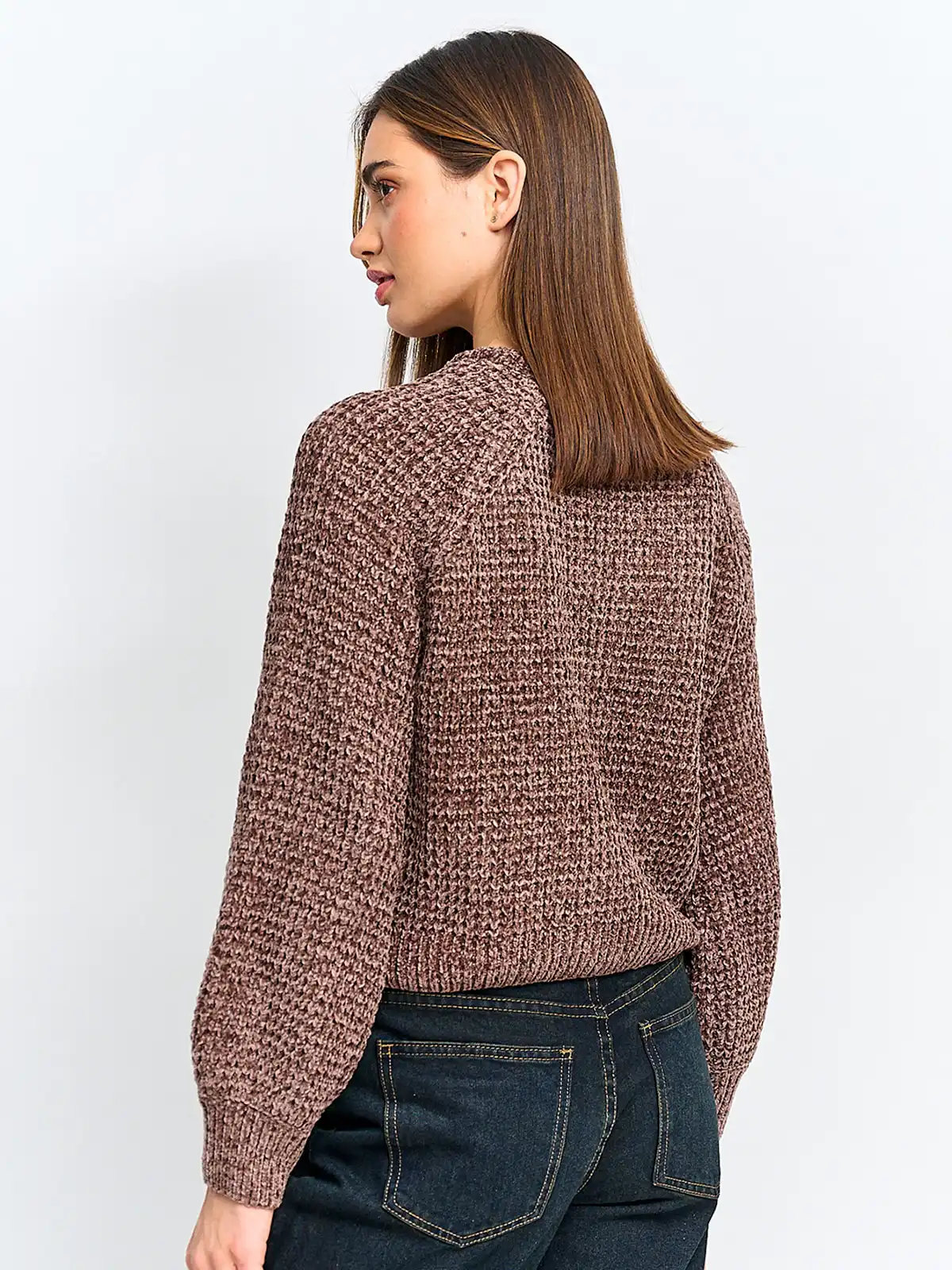 SWEATER MUJER INDEX MANGA LARGA CHENILLE - 2