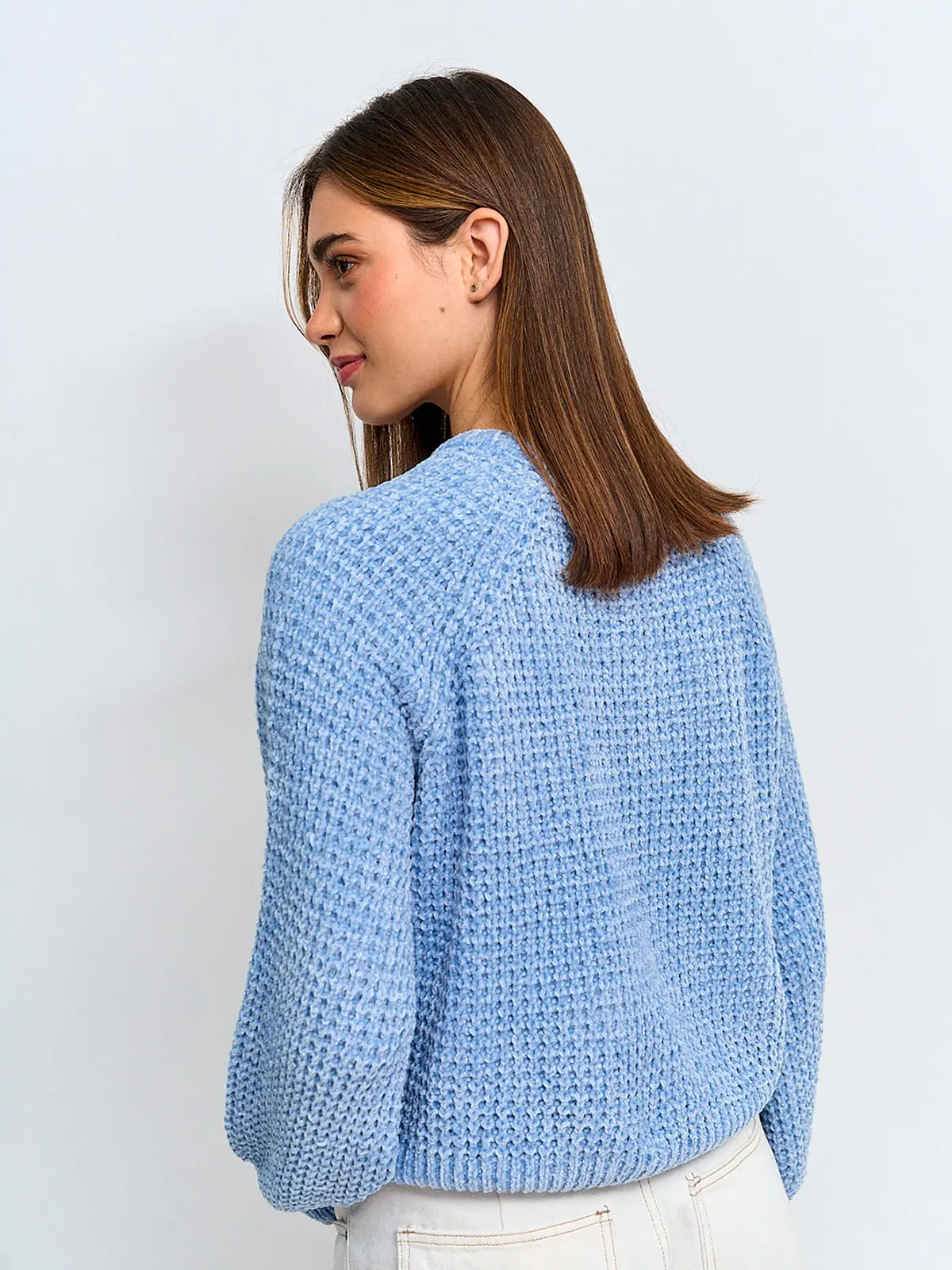 SWEATER MUJER INDEX MANGA LARGA CHENILLE - 2