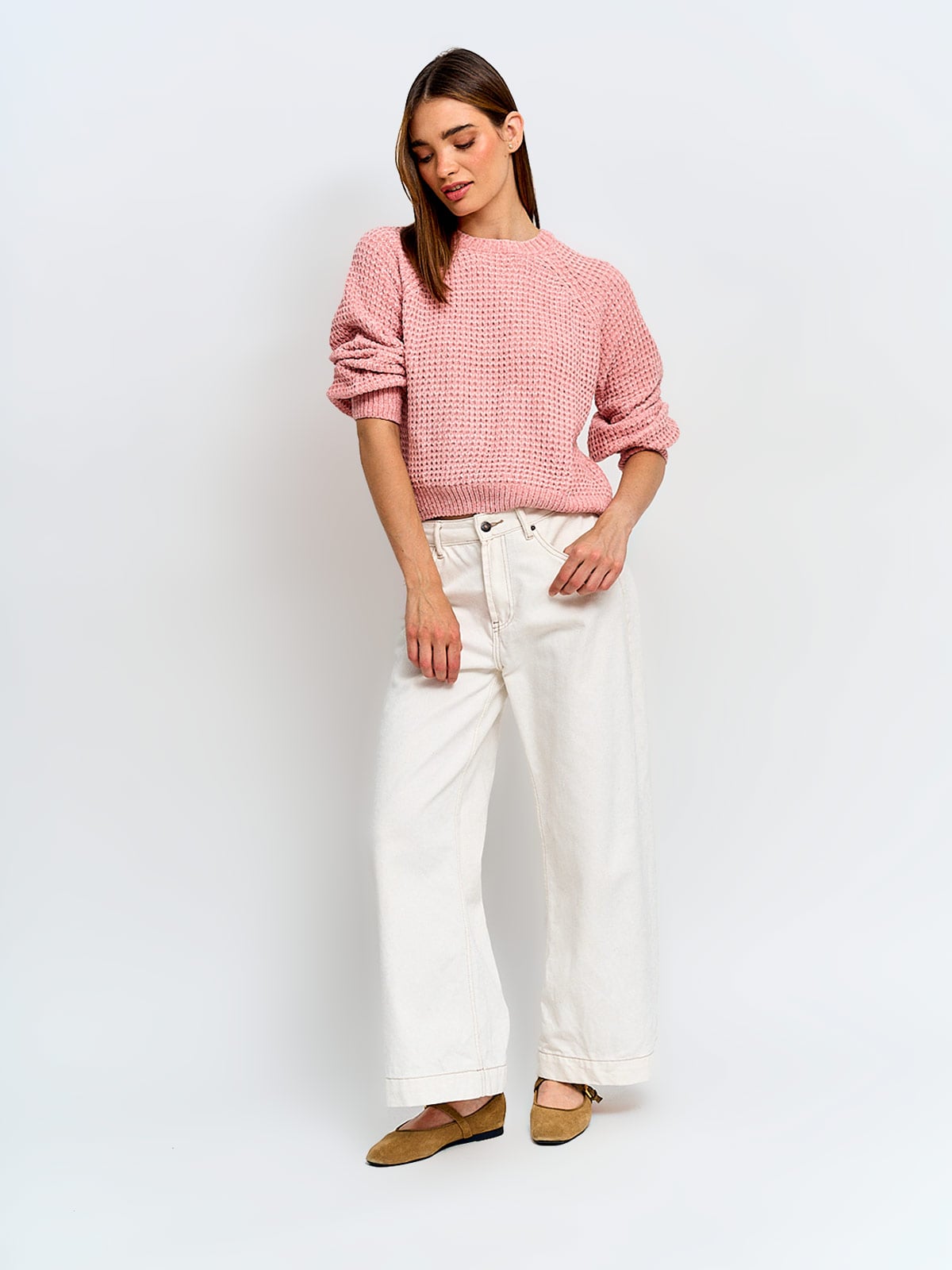 SWEATER MUJER INDEX MANGA LARGA CHENILLE - 4