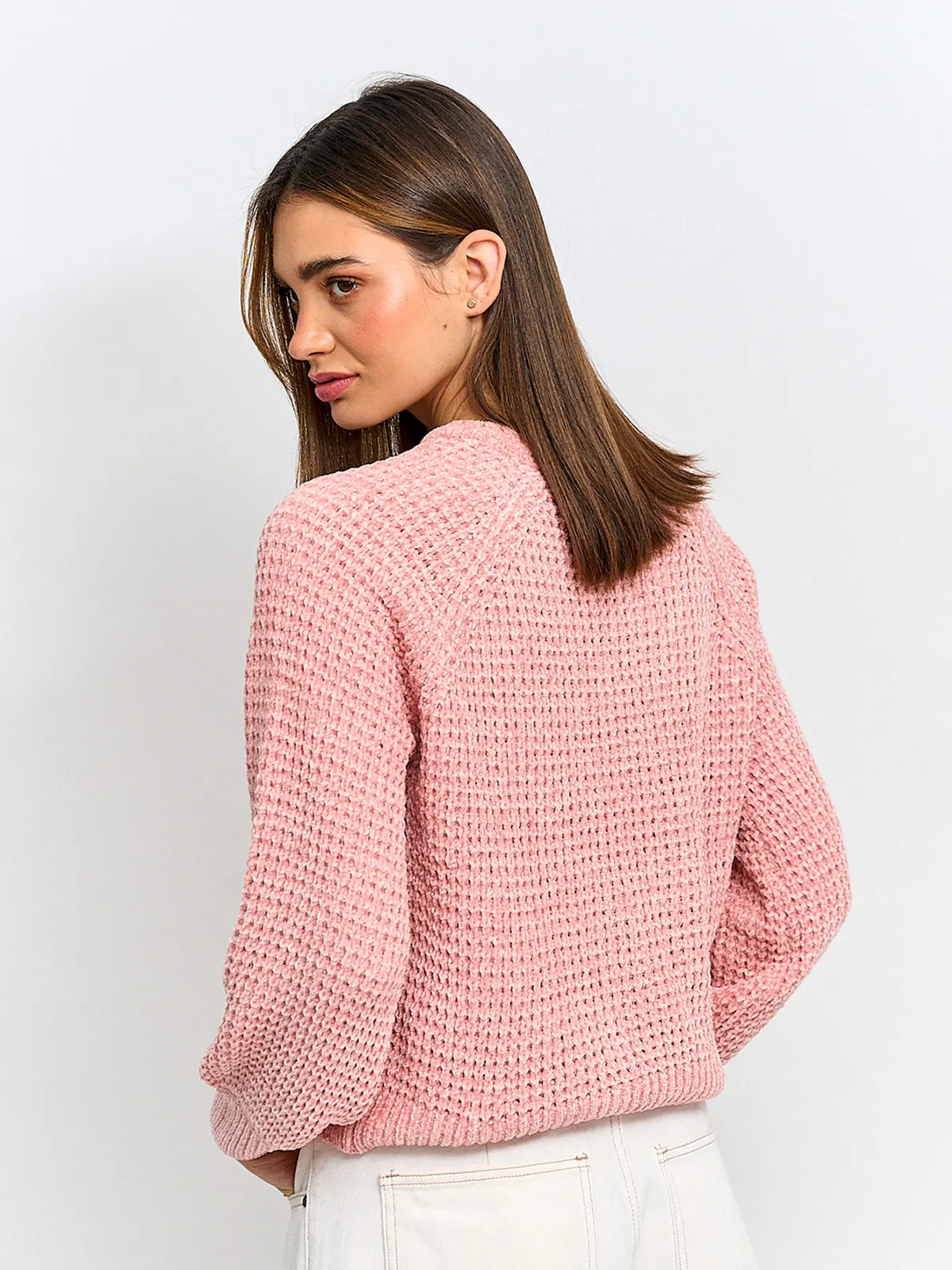 SWEATER MUJER INDEX MANGA LARGA CHENILLE - 2