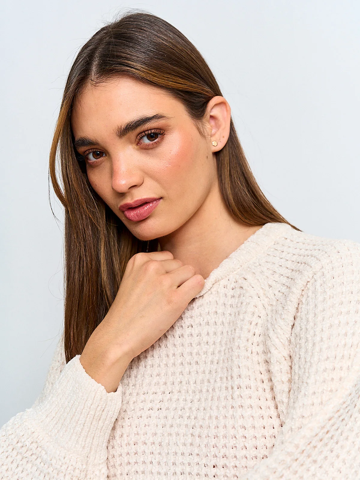 SWEATER MUJER INDEX MANGA LARGA CHENILLE - 3