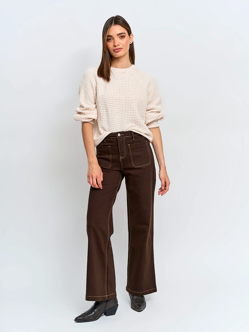 SWEATER MUJER INDEX MANGA LARGA CHENILLE - 4