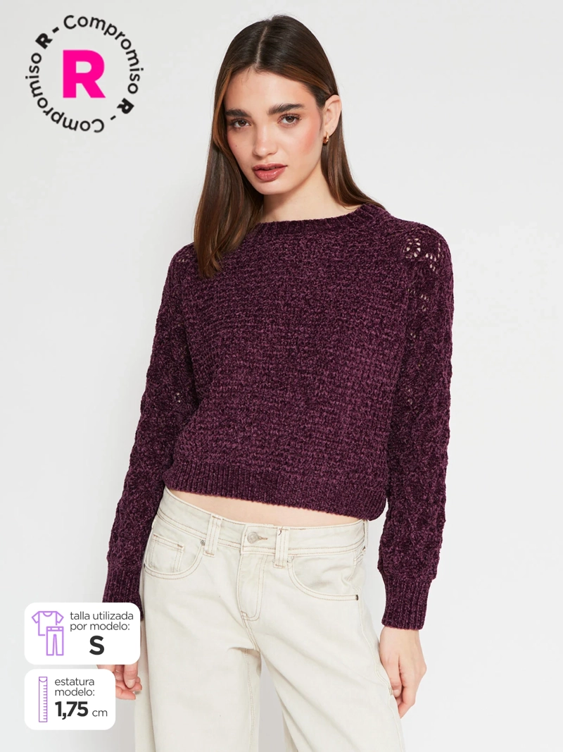 SWEATER MUJER INDEX CUELLO REDONDO MANGA LARGA - 1