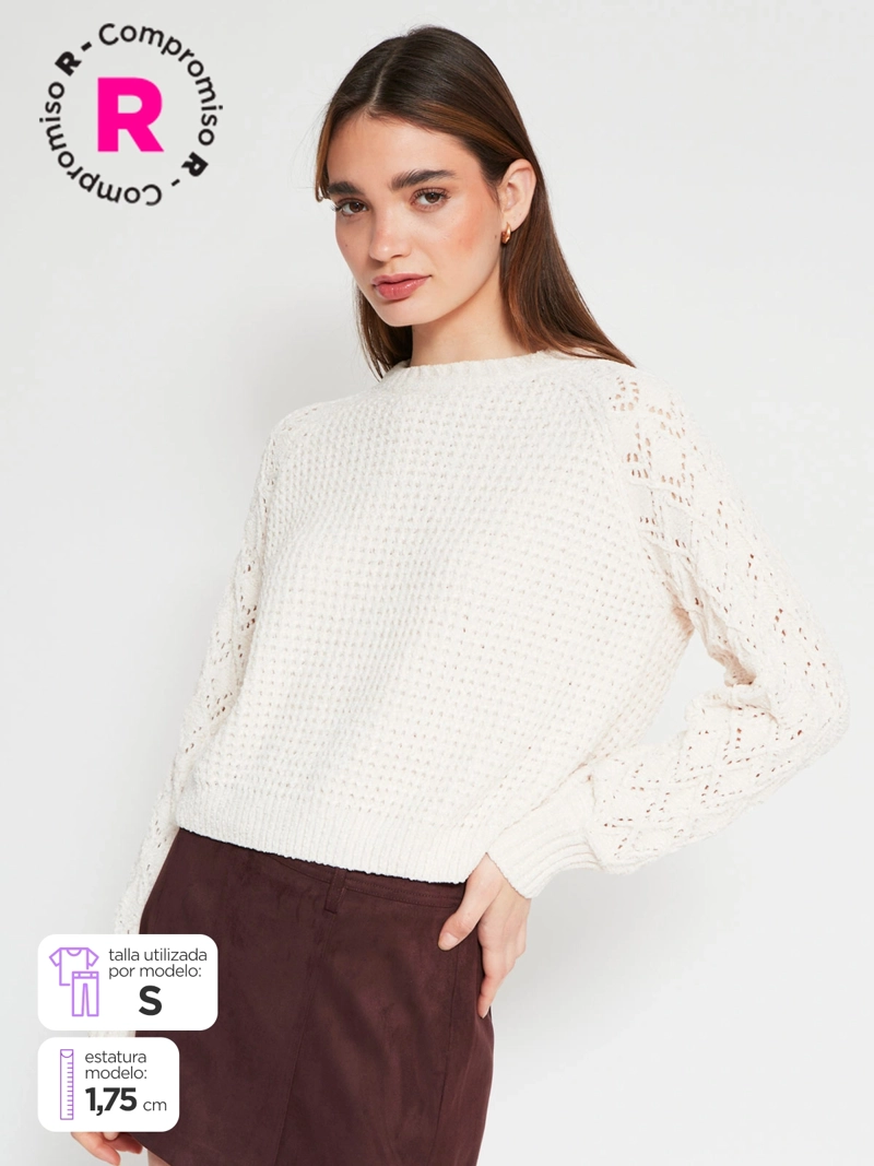 SWEATER MUJER INDEX CUELLO REDONDO MANGA LARGA - 1