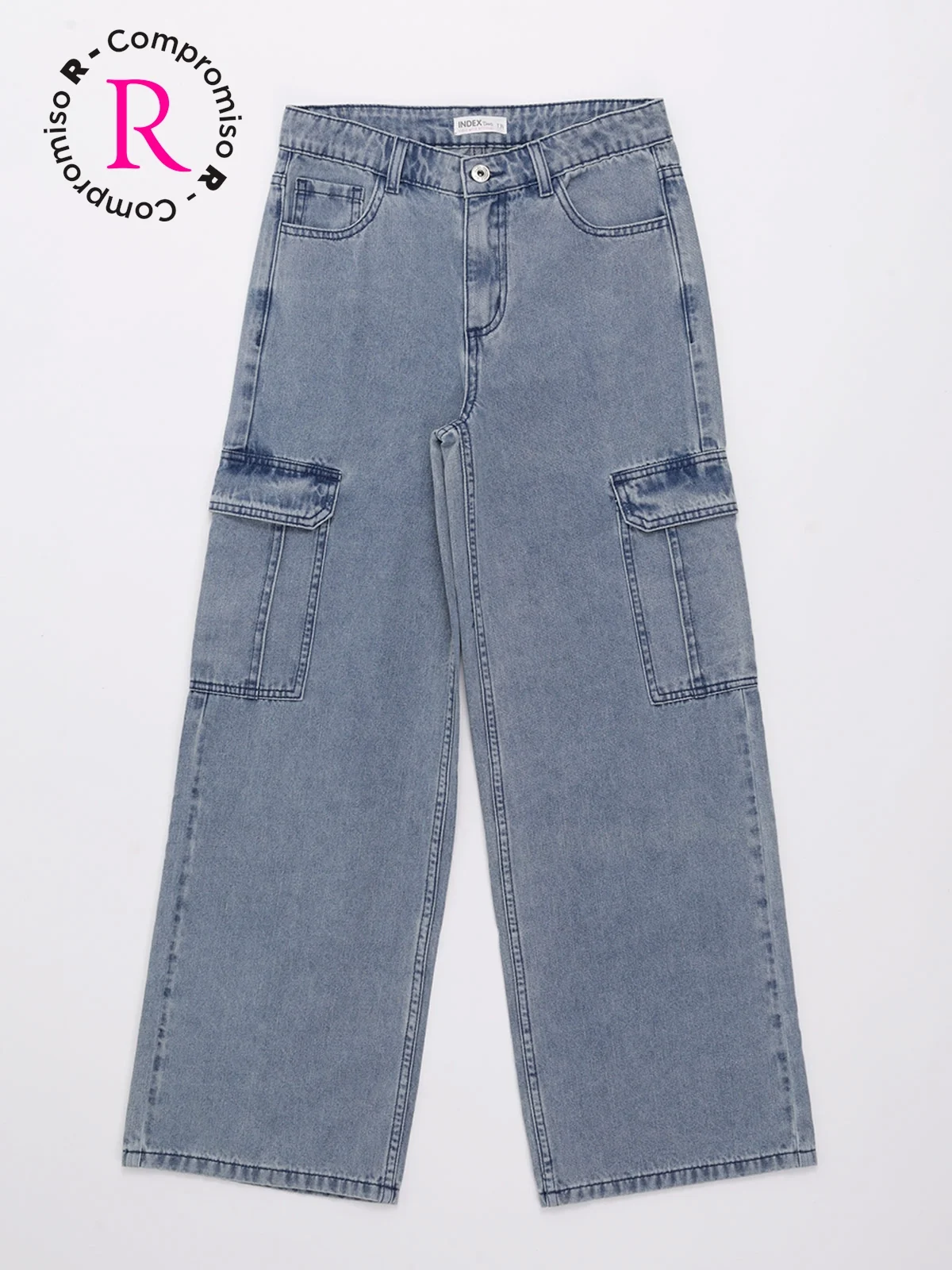 JEANS WIDE FIT NIÑA INDEX TEEN CARGO - 1