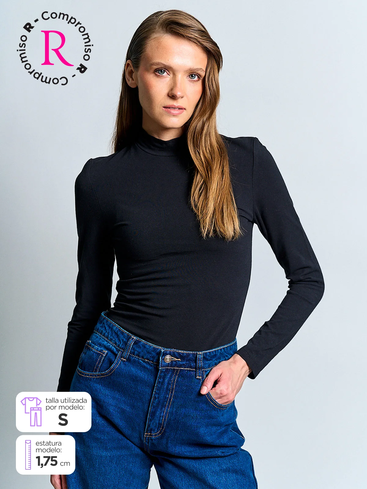 BODY MUJER MARQUIS ALGODÓN CUELLO MOCK - 1