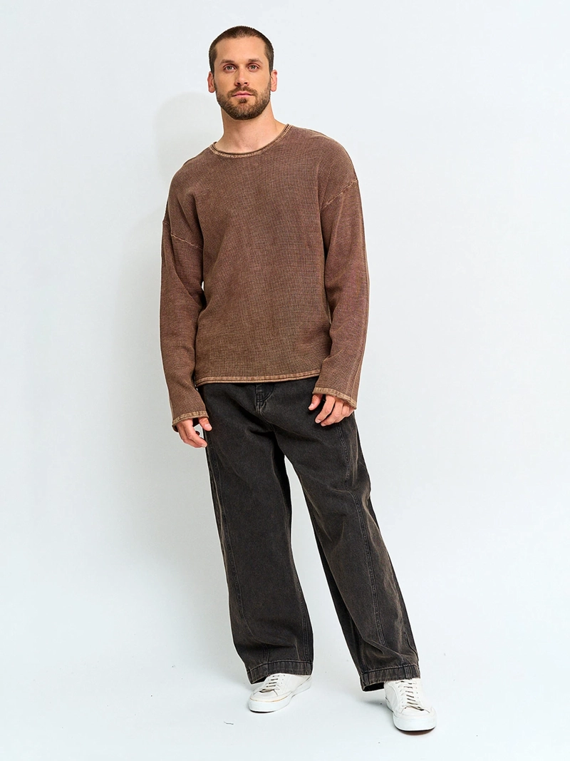 SWEATER HOMBRE INDEX ALGODÓN CUELLO REDONDO LAVADO - 4
