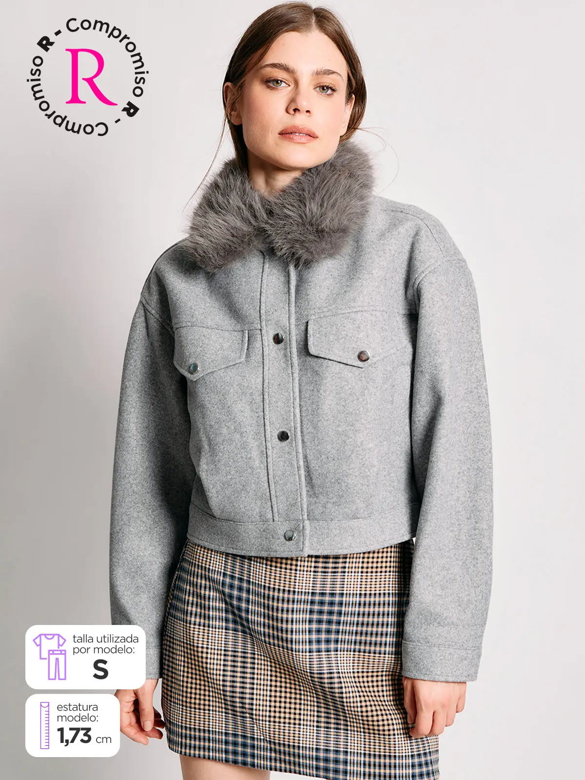 CHAQUETA MUJER INDEX CUELLO PIEL - 1