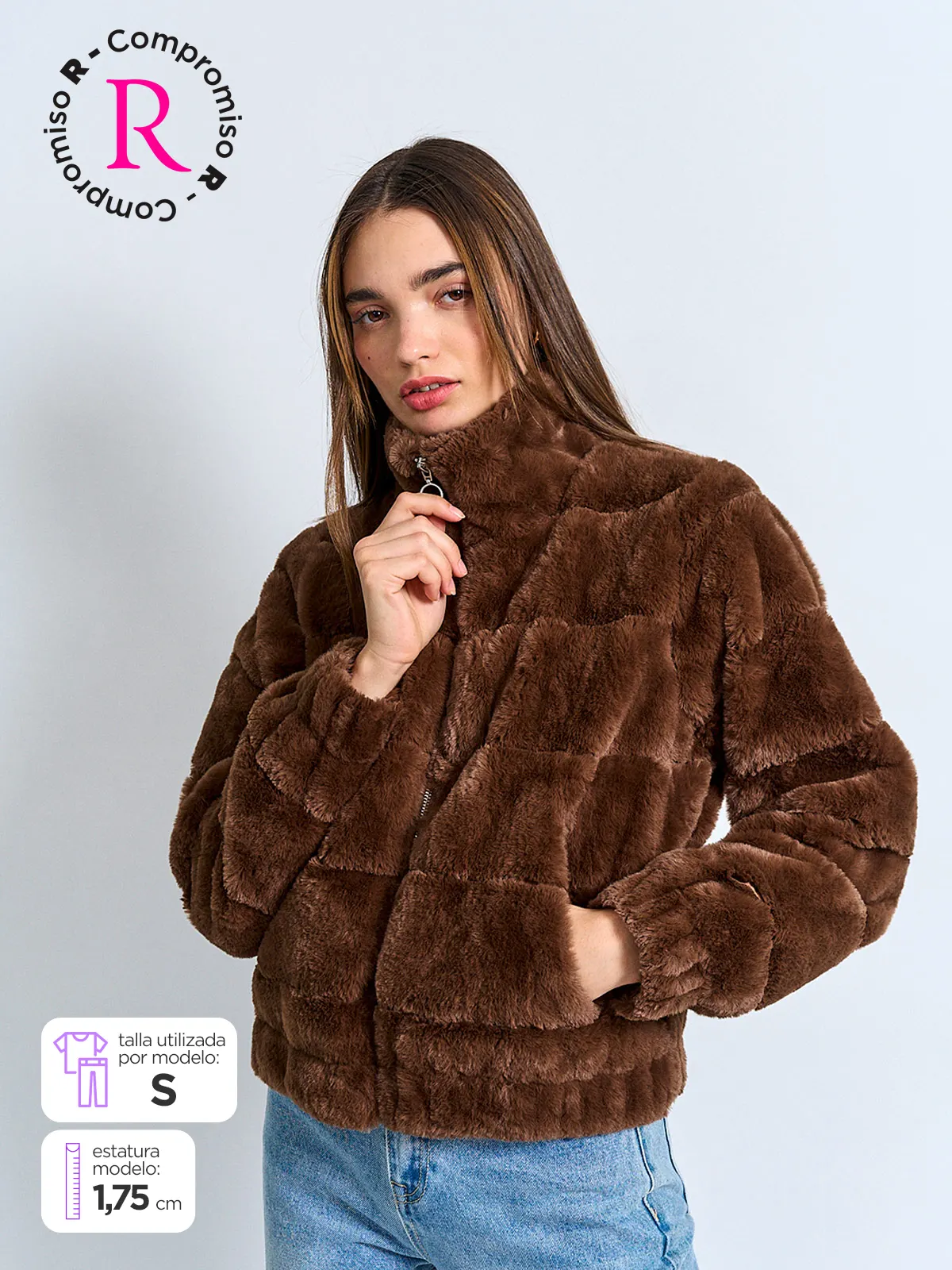 CHAQUETA MUJER INDEX PELUDA - 1