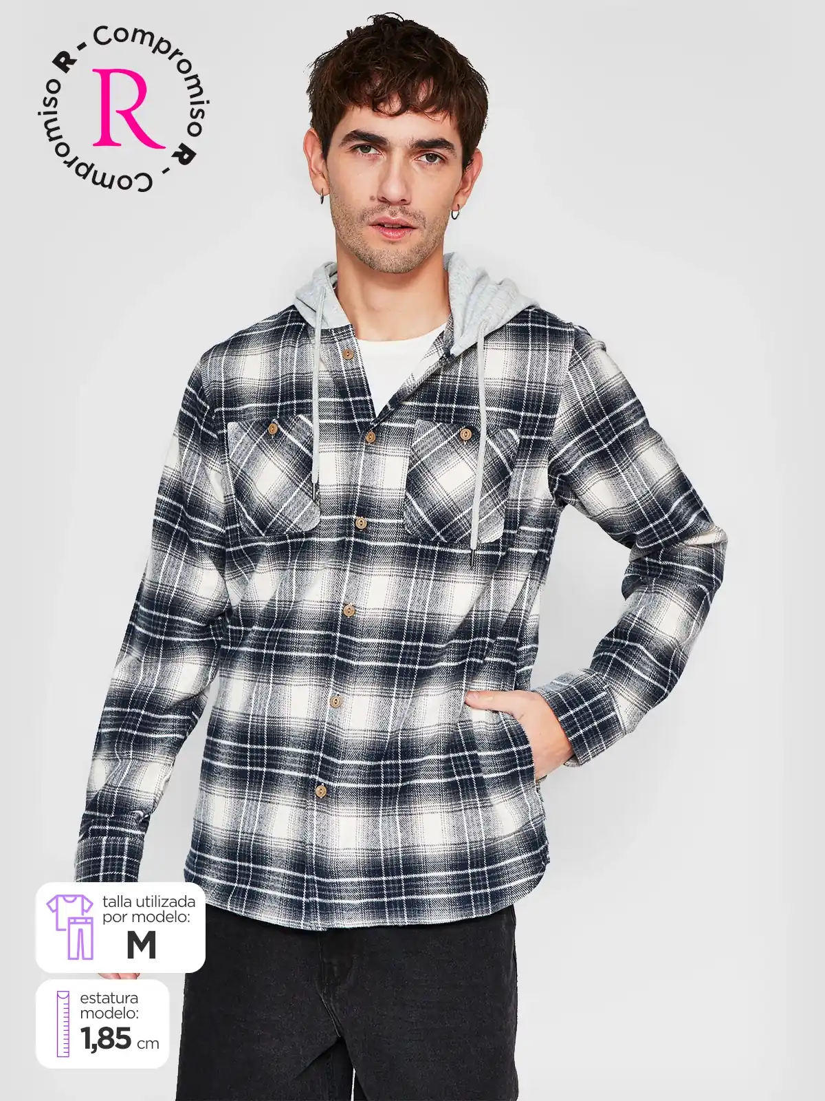 SOBRECAMISA HOMBRE CLOUDBREAK ALGODÓN HOODIE FRANELA - 1