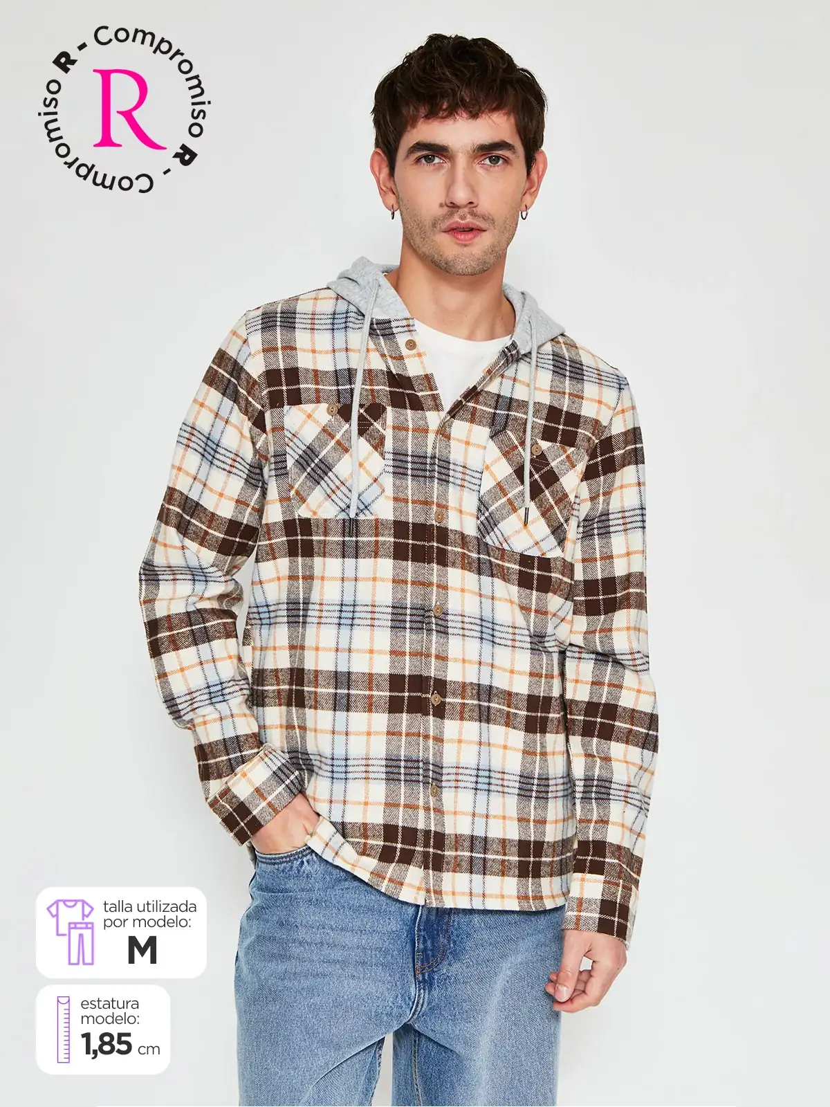 SOBRECAMISA HOMBRE CLOUDBREAK ALGODÓN HOODIE FRANELA - 1