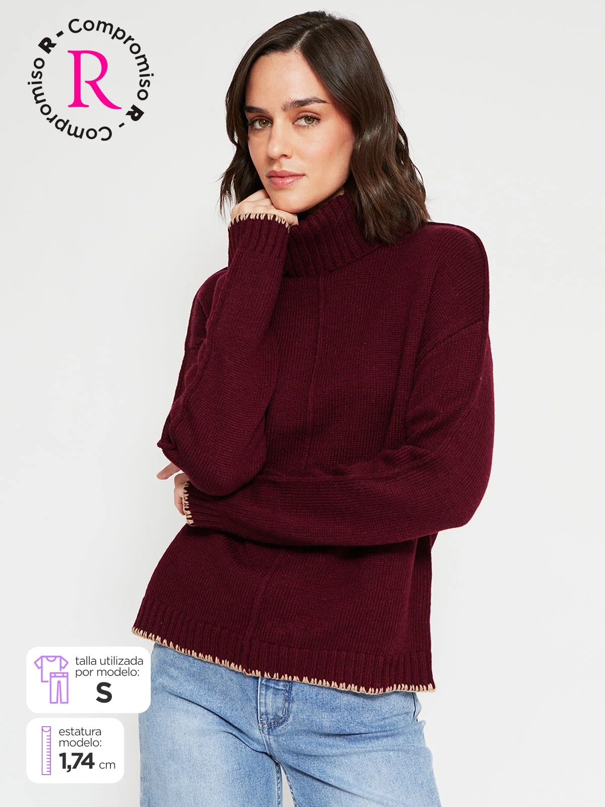 TATIENNE SWEATER MUJER TATIENNE LANA MERINO CUELLO BEATLE