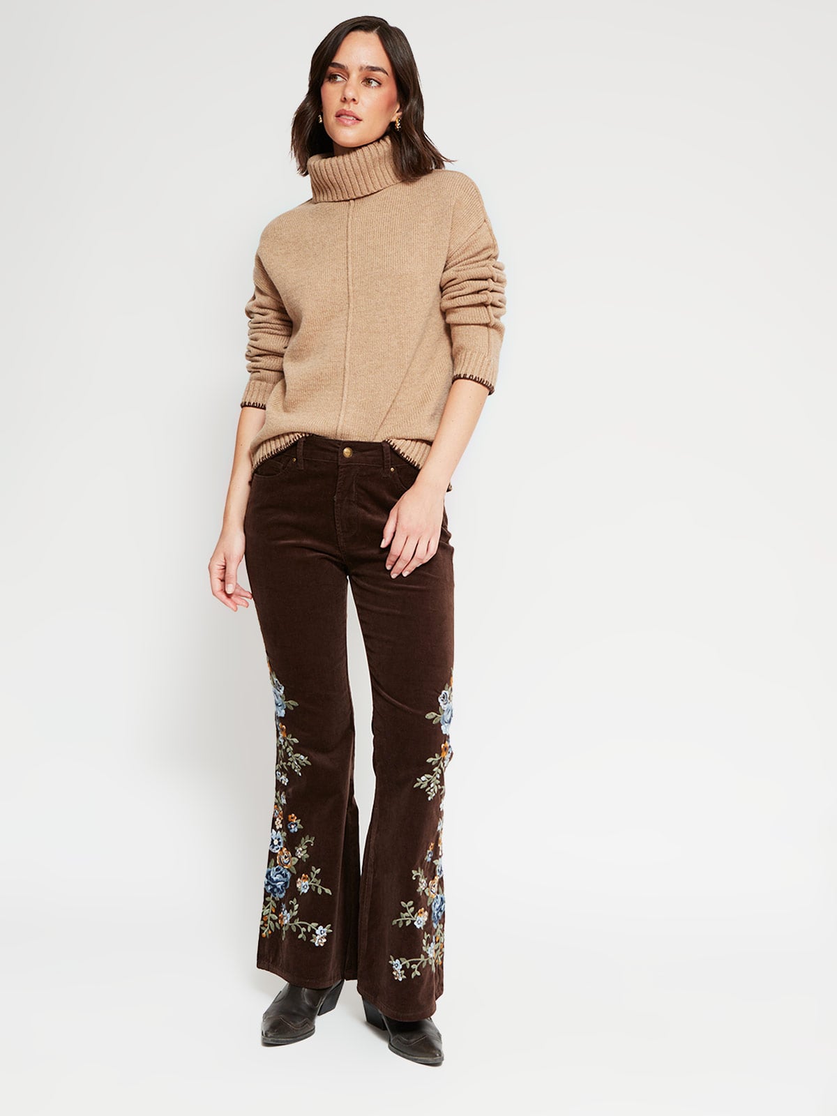 SWEATER MUJER TATIENNE LANA MERINO CUELLO BEATLE - 4