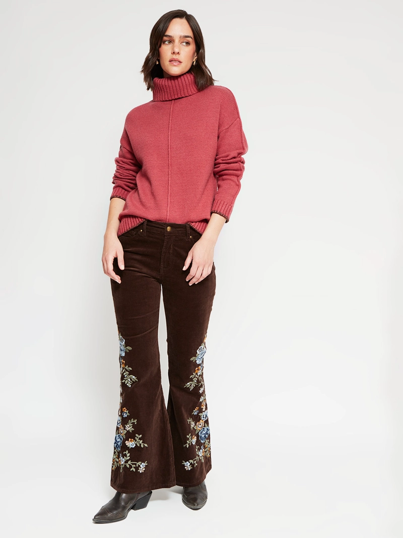 SWEATER MUJER TATIENNE LANA MERINO CUELLO BEATLE - 4
