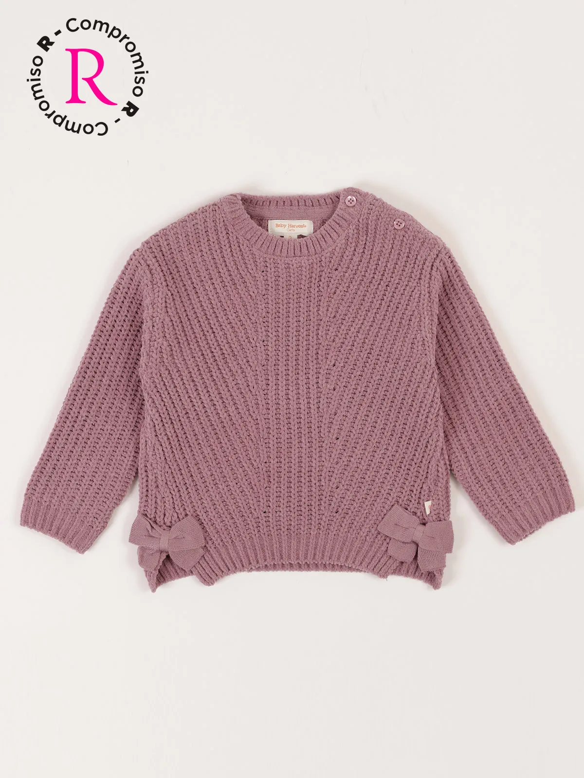 SWEATER NIÑA BABY HARVEST CINTAS A LOS LADOS - 1